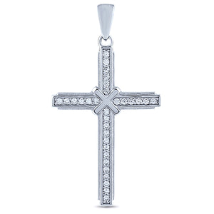 Sterling Silver Cubic Zirconia Cross Pendant