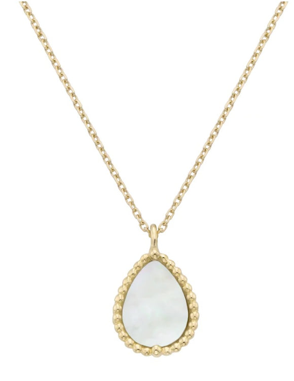 14K Teardrop Mother of Pearl Bracelet by Miss Mimi