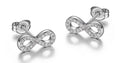 Sterling Silver Cubic Zirconia Infinity Stud Earrings by Reign