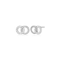 Sterling Silver Lab Grown Diamond Earrings by Monte Luna