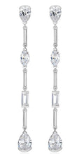 Sterling Silver Multi-Shape Linear Drop Earrings by Reign