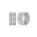 Sterling Silver Huggie Hoop Earrings by ELLE