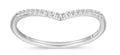 Sterling Silver Lab Diamond V-Ring by Monte Luna