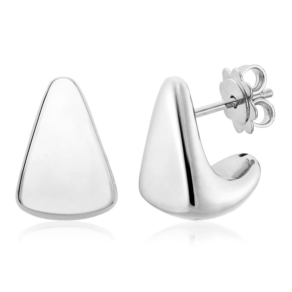 Sterling Silver Triangle Stud Earrings by Miss Mimi
