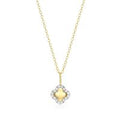 Gold Plated Lab Diamond Clover Necklace by Monte Luna