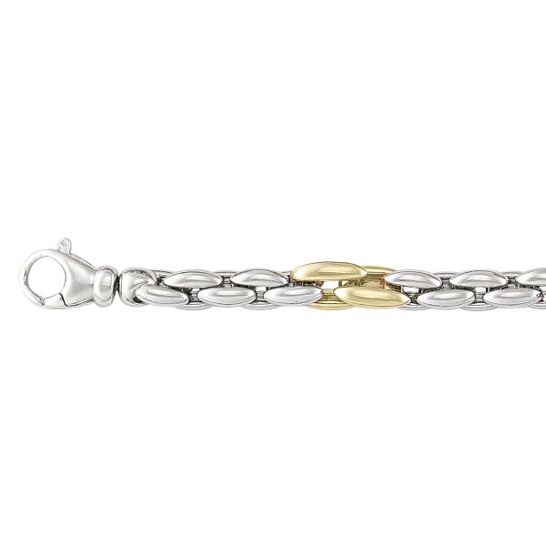Sterling Silver Two-Tone Fancy Bracelet