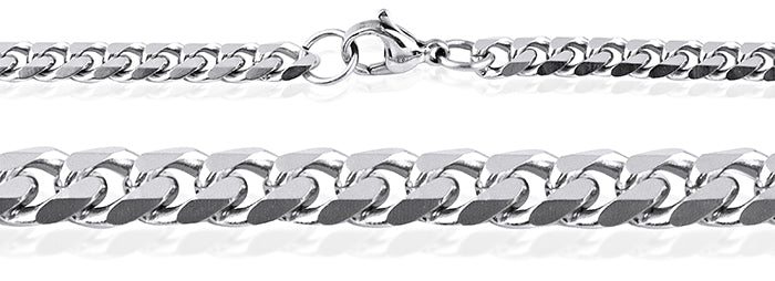 Stainless Silver Curb Chain | 18"