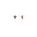 Gold Plated Colour Cubic Zirconia Watermelon Studs