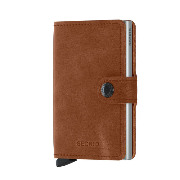 Vintage Cognac Silver Miniwallet by Secrid