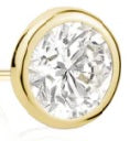 Single 5mm Bezel Stud in Yellow by Miss Mimi