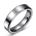 6mm Flat Top Tungsten Band
