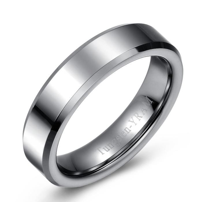6mm Flat Top Tungsten Band