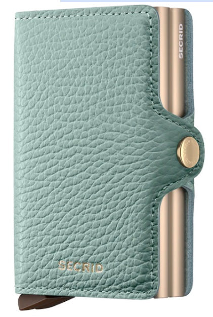 Pebble Sea Green Twin Wallet by Secrid
