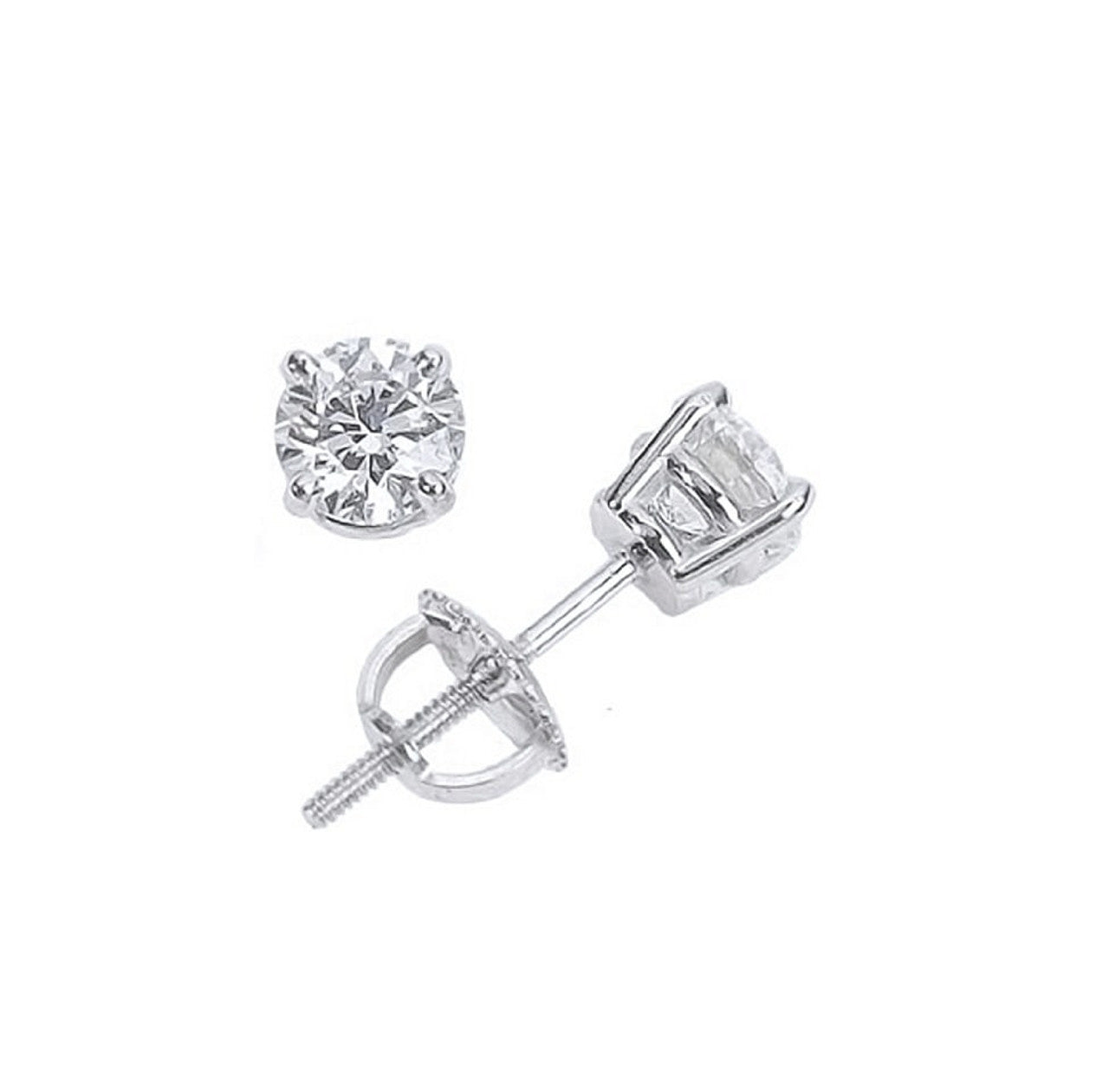 14K White Gold Lab Diamond Studs | 0.49ctw