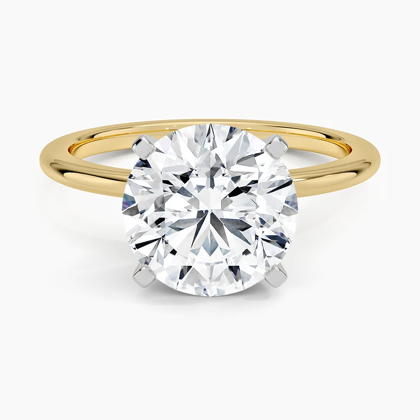 14K Yellow Gold Lab  Diamond Solitaire Engagement Ring | 3.55ctw