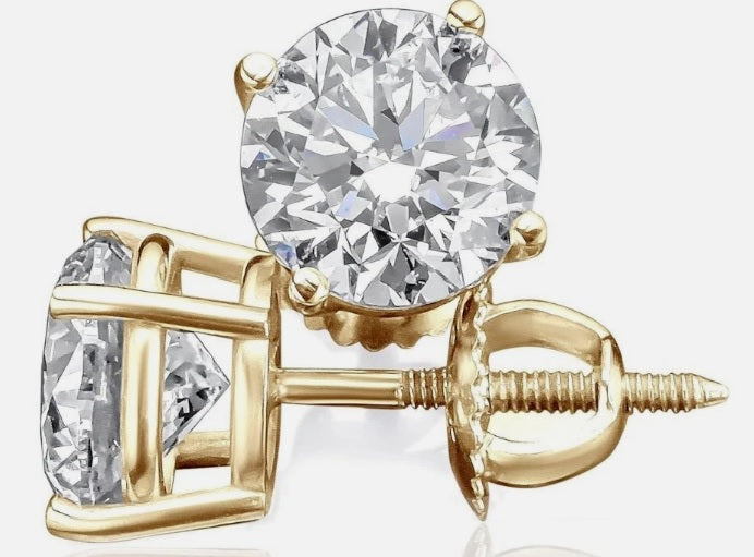 14K Yellow Gold Lab Diamond Studs | 1.12ctw