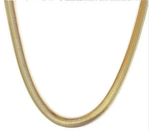 14K Yellow Gold Snake link Chain | 17.5"