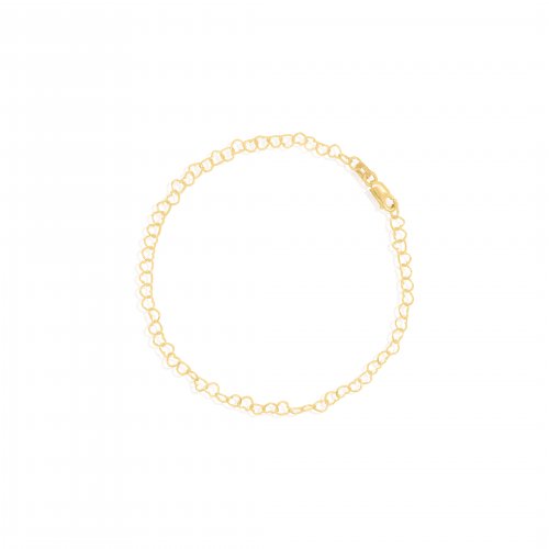 10K Yellow Gold Heart Bracelet | 7.25