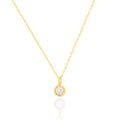 10K Yellow Gold Opal Necklace