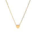 10K Yellow Gold Plain Sweetheart Necklace
