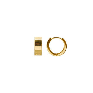 10K Yellow Gold Thick Huggy Earrings