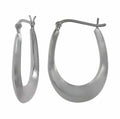 Sterling Silver Oval Hoops