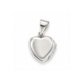 Sterling Silver Rhodium Plated Plain Heart Locket