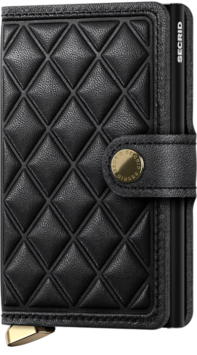 Emboss Diamond Black Miniwallet by Secrid