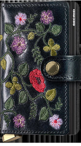 Secrid Premium Mini Wallet Stitch Floral Black