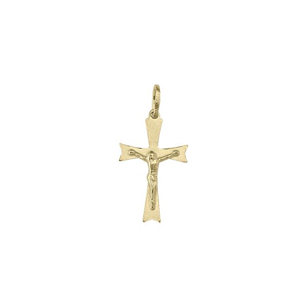 14K Yellow Gold Crucifix Pendant