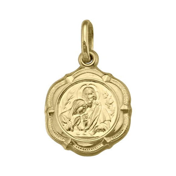 10K Yellow Gold Communion Medal Pendant