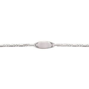 10K White Gold Baby ID Bracelet