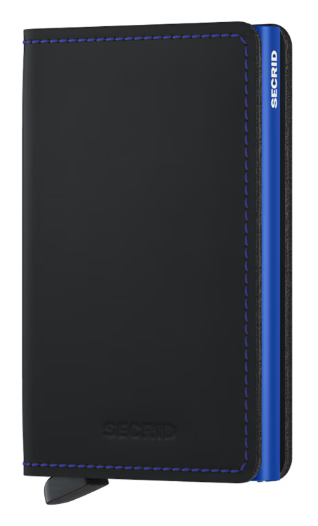 Slimwallet Matte Black and Blue by Secrid