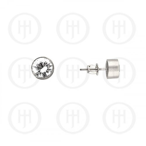 Sterling Silver Cubic Zirconia Stud Earrings | 3mm