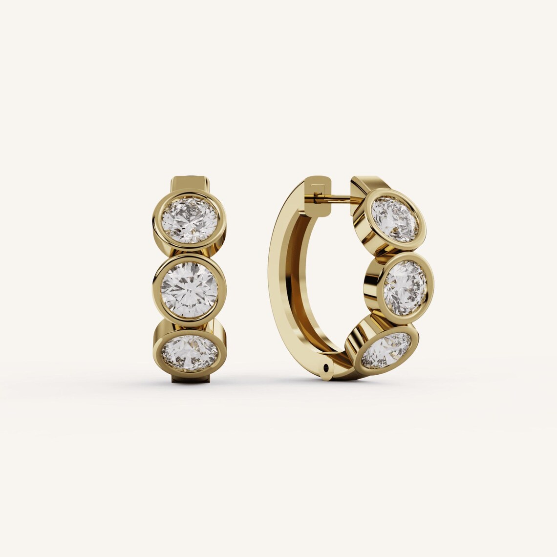 Triple Bezel Huggy in Yellow by Miss Mimi