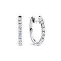 14K White Gold Diamond Huggies | 0.17ctw