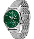 Hugo Boss Men's Skymaster Green Dial Chronograph Watch