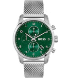 Hugo Boss Men's Skymaster Green Dial Chronograph Watch