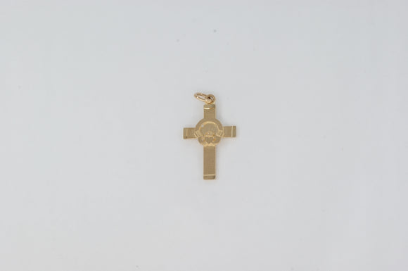 10k Yellow Gold Claddagh Cross  Crucifix Available at The Vault Fine Jewellery 