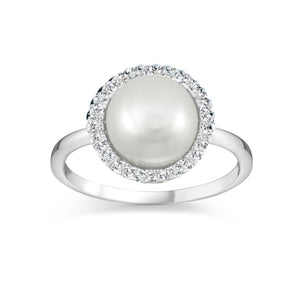 Sterling Silver Freshwater Pearl Ring by Miss Mimi