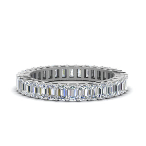 Sterling Silver Emerald Cut Eternity Band by Miss Mimi