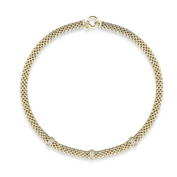 Gold Plated Station Necklace by Miss Mimi