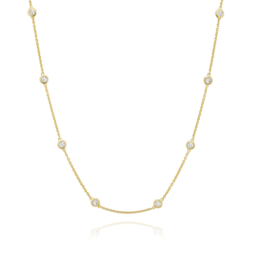 Diamond by the Yard Necklace in Yellow by Miss Mimi | 18"