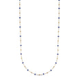 14K Yellow Gold Blue Enamel Bead Necklace by Miss Mimi