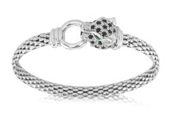 Sterling Silver "Panthere" Bangle by Miss Mimi