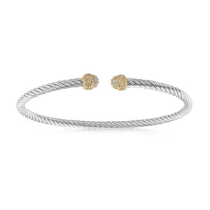 Sterling Silver Twist Bangle by Miss Mimi