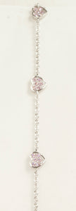 Sterling Silver Pink Heart Bracelet by Little Miss Mimi