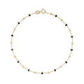 14K Black Enamel Bead Bracelet by Miss Mimi