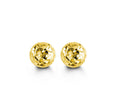 10K Yellow Gold Diamond Cut Ball Stud Earrings 5mm