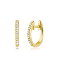 14K Yellow Gold Diamond Hoop Earrings by Miss Mimi | 0.10ctw